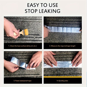 Ruban d'étanchéité <span class=keywords><strong>en</strong></span> butyl épais, résistant aux hautes températures, <span class=keywords><strong>en</strong></span> feuille d'aluminium, pour la réparation des fissures de murs, piscines et toitures - Product Image 4
