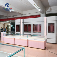 Luxuriöse Elegante Tischvitrine für Juweliergeschäfte Abschließbare Glas-Schmuckvitrinen für Juweliergeschäft-Inneneinrichtung