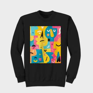 Sweat-shirt ras du cou anti-rides anti-rétrécissement unisexe sérigraphié personnalisé Hip-Hop solide brodé Techniques Made for USA - Product Image 5