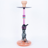 Chicha à tube unique en plastique haut de gamme et coloré, best-seller