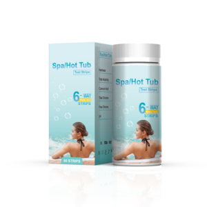 Bandelettes de test 6-en-1 pour spa et piscine, kit de test de la qualité de l'eau, <span class=keywords><strong>pH</strong></span> 6-9, résultats rapides, chlore, alcalinité, CYA, 50 bandelettes - Product Image 1