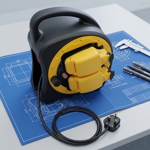 AIXTON Garden <strong>Extension</strong> <strong>Lead</strong> 30M IP54 <strong>Waterproof</strong> 2 Socket Cable Reel <strong>Outdoor</strong> Case Us Plug Power Voltage Guard Box 13A Vertical - Product Image 2