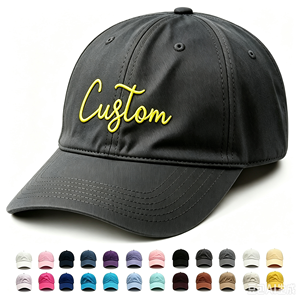 Custom Logo Embroidery Wholesale Blank 6 Panel Dad Hats Curved Brim Solid Color Cotton Plain Sports High Quality <strong>Baseball</strong> <strong>Caps</strong> - Product Image 1