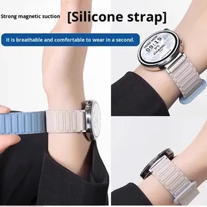 Double Color Magnetic Watch <b>Strap</b> for 20mm 22mm Watch Silicone Breathable <b>Wrist</b> for Samsung Huawei Watch Band - Product Image 3