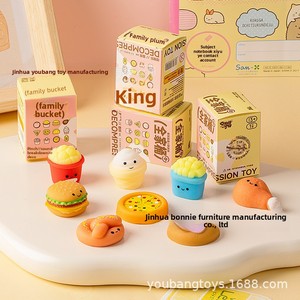 Qianqu Family Bucket Blind <span class=keywords><strong>Box</strong></span> Squeeze-and-Pop <span class=keywords><strong>Burger</strong></span> Pizza Gelato; Palline Antistress in Plastica per Bambini, Giocattolo Decompressione 14+ - Product Image 2