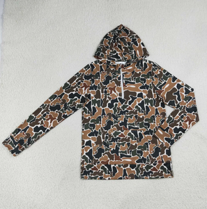 เสื้อฮู้ดลายพรางสีเข้มคลาสสิกสำหรับแม่และลูก ผ้าไหมนมเนื้อนุ่ม ชุดลำลองใส่ได้ทุกวัน - Product Image 2