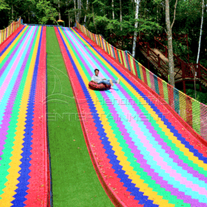 Outdoor Resort Playground Game Family Fun Mountain <span class=keywords><strong>Slope</strong></span> Colorful Dry Sliding Rainbow Slide - Product Image 3