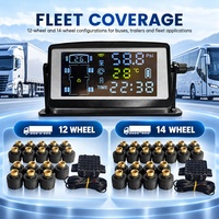 Capteur TPMS externe pour camion avec répéteur et affichage solaire pour camions lourds et remorques de 6 à 14 roues