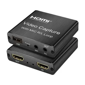 Плата захвата видео и аудио HDMI с выходом для захвата высокой четкости игр записывающее устройство сверхнизкая задержка захват видео