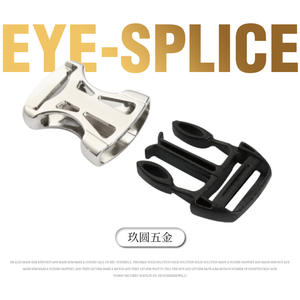 Hebilla de metal para correa de mascotas, aleación de zinc, liberación rápida, hebilla plana plateada para correas de perro, accesorios para bolsos B273 - Product Image 2