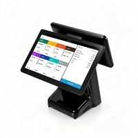 Système de terminal de point de vente Windows à double écran capacitif, écran tactile tout-en-un de 15,6 pouces, caisse enregistreuse