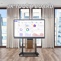 Tableau blanc interactif de 55 pouces avec résolution 4K et 20 points tactiles pour une utilisation en classe et en conférence