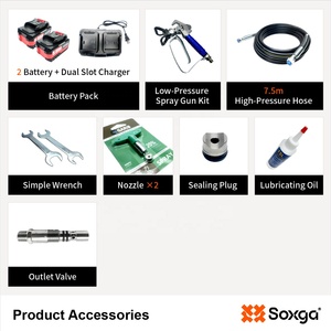 Pistola de Pintura sin Aire de Pie, 2000 psi, Motor sin Escobillas, Batería de Litio, 550W, Herramienta de Recubrimiento Industrial - Product Image 4