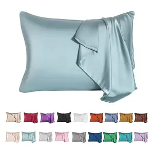 Factory Outlets 19 22 momme vegan silk pillow case real silk pillowcase 100% mulberry silk pillow cover
