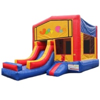 Trampoline gonflable commercial de maison de château gonflable avec toboggan combo pour enfants