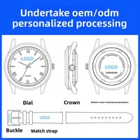 Edelstahl Mechanische Uhr mit Eigenem Logo Leuchtende Zeiger 30M Wasserdicht Silikonarmband Automatikwerk 42mm