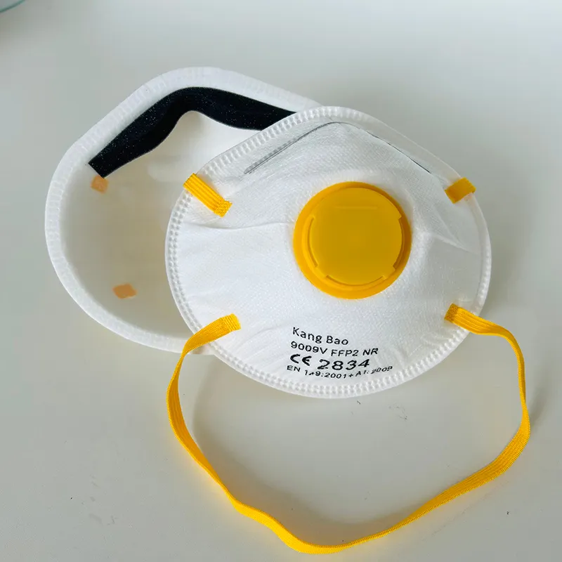Diskon besar Masker Ffp2 Cup masker pelindung sekali pakai putih dengan ikat kepala katup pernapasan masker hidung untuk industri Pm2.5 bau debu