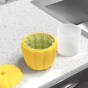 PC07 Moule à glaçons en silicone en forme de citrouille avec couvercles, cylindre pour fêtes à domicile, cocktails glacés, whisky, plateau à glaçons en silicone - Product Image 3