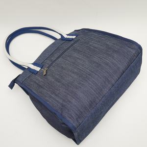 Nueva llegada Diseñador de moda Vintage Denim tamaño mediano Bamboo Cross NAVY Correa larga correa hombres Miss bolsos únicos - Product Image 3