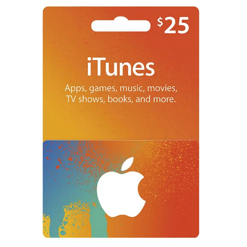 Abd servis iTunes hediye kartı 25 abd doları