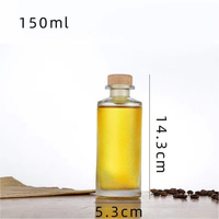 Bouteilles en verre pour diffuseur d'arômes avec bouchon en liège, diffuseur d'huile de 100 ml, rafraîchisseur d'air, flacons vides pour diffuseur de parfum, verre de luxe