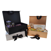Boîtes cadeaux magnétiques en carton recyclé blanc pour mariages, anniversaires, fête des mères, cosmétiques, pliables, de luxe, avec ruban