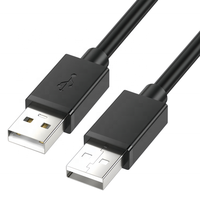 Câble USB 2.0 Type-A Mâle vers A-Mâle Haute Vitesse 480 Mbps, Conducteur en Cuivre Pur, Gaine en PVC, 0,5M-10M pour Ordinateur