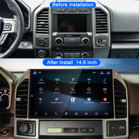 Système audio de voiture Android 14,6 pouces, navigation GPS, lecteur multimédia intégré CarPlay pour Ford F150 2015-2019