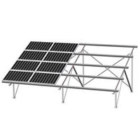 Soporte de Montaje en Suelo para Paneles Solares Fotovoltaicos Ajustable para Todas las Estaciones, Galvanizado en Caliente, Resistente a Vientos de 56M/S