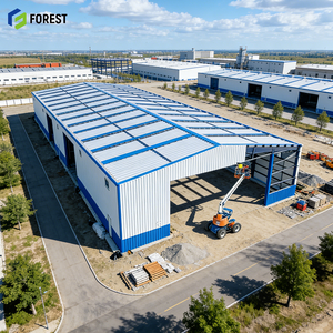 Estructura de Acero para Supermercados y Centros Comerciales, Resistente a la Corrosión, Lámina Corrugada de Lana de Roca, Viga en H, Conexión Atornillada - Product Image 1