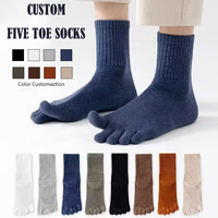 Chaussettes en coton doux pour hommes Chaussettes à bouts fendus Chaussettes personnalisées Broderie de haute qualité