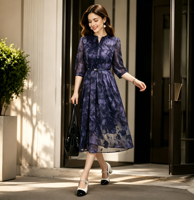 Nouvelle collection 2026 : Robe élégante à manches courtes pour femme, qualité supérieure, style décontracté et luxueux, en stock