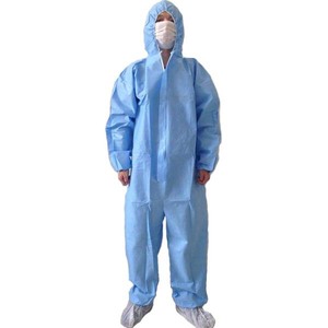 Cheap Breathable Spunbond PP Non Woven Protective <strong>Coverall</strong> Disposable Polypropylene <strong>Coverall</strong> With Hood Zipper - Product Image 1