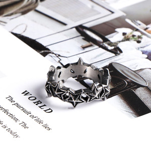 Anillo de estrella de cinco puntas con banda delgada, joyería de moda para mujer, SA973, ocasión de regalo - Product Image 5