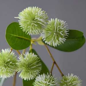 גזע יחיד בעבודת יד 68 ס "מ לבן ירוק פו ווקסברי עץ מלאכותי לעיצוב הבית סידור פרחים - Product Image 3