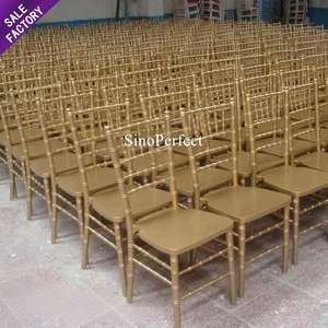 Factory <b>Sale</b> New Style Bamboo Design Stackable Hotel Wedding Party Banquet <b>Chair</b> Wood Chavari <b>Chairs</b> Gold - Product Image 1
