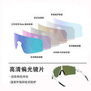 Gafas de Ciclismo Polarizadas con Marco TR90, Protección UV, Lentes Deportivas para Correr y Andar en Bicicleta - Product Image 5