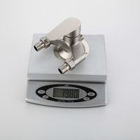 Ensemble de robinetterie murale monocommande contemporain en acier inoxydable 304, avec douchette pressurisée portable et support de douche sur pied effet pluie