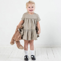 Robe bébé personnalisée 180-240 g/m² en coton tricoté à pois, modèle mannequin, dernière collection, pour anniversaire d'été, petite robe pour bébés filles