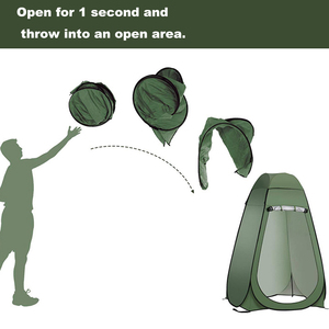 Tente de douche et de toilette pop-up automatique monocouche pour camping en extérieur, pêche estivale et utilisation latérale de voiture, directement d'usine - Product Image 2
