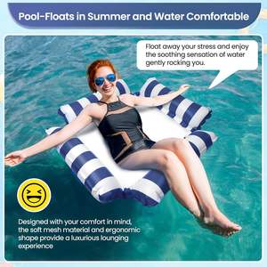 Flotador Inflable <span class=keywords><strong>para</strong></span> Piscina, Hamaca Acuática Multiusos, Cama Flotante <span class=keywords><strong>para</strong></span> Adultos, Tumbona Flotante <span class=keywords><strong>para</strong></span> Natación, Playa y Mar - Product Image 5