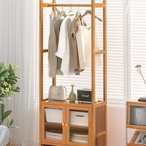 Floor-standing <b>clothes</b> <b>rack</b>, simple wardrobe for bedroom, household <b>clothes</b> hanger, <b>clothes</b> rod, storage <b>rack</b>, shelf - Product Image 1