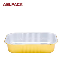 Premium ABLPACK 1050ml/35oz Einweg-Aluminiumfolienbehälter mit Deckel, Recycelbar, Umweltfreundlich, für Nudelrestaurants und Takeaway
