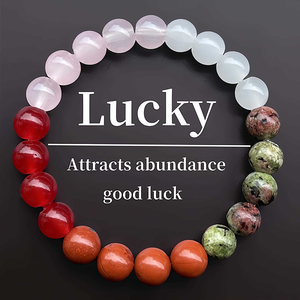 กำไล<span class=keywords><strong>ข</strong></span>้อมือแม่เหล็กเรียกทรัพย์ หินธรรมชาติ ดึงดูดความมั่งคั่งและความเจริญรุ่งเรือง กำไลลูกปัดทำมือแฟชั่นเพื่อความโชคดี - Product Image 5