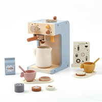 Ensemble de jouets en bois pour machine à café, pour jeux de rôle en cuisine pour enfants