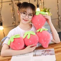 Jouet en peluche en forme de fruit personnalisé, poupée pour enfants, joli fruit doux, oreiller en peluche de fraise de 25cm