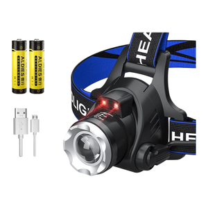 Linterna frontal LED con zoom V9, alcance de 200 a 500 metros, 135g a 157g, impermeable IPX4, chip T6, recargable con batería 18650, para exteriores. - Product Image 6