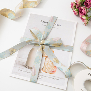 Ruy băng tình yêu mạ vàng in bao bì hai mặt với ruy băng trang trí cho ngày Valentine & đám cưới-bền thân thiện với môi trường - Product Image 5