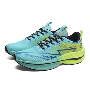 Chaussures de sport décontractées grande taille, tendance, blanches et bleues, légères, confortables et respirantes, pour la course et la marche, avec doublure en maille - Product Image 1