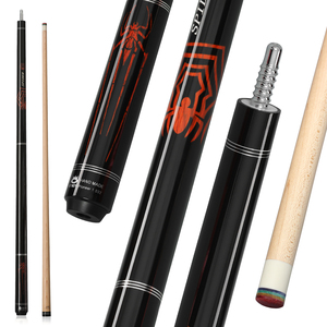 Tacos de billar O'min <span class=keywords><strong>Spider</strong></span> and Roar American Billiards, con eje de arce canadiense y punta de 12.5 mm, ideales para clubes, bares y uso doméstico. - Product Image 3